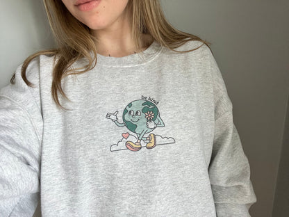 Be Kind Earth Day Crewneck Sweatshirt