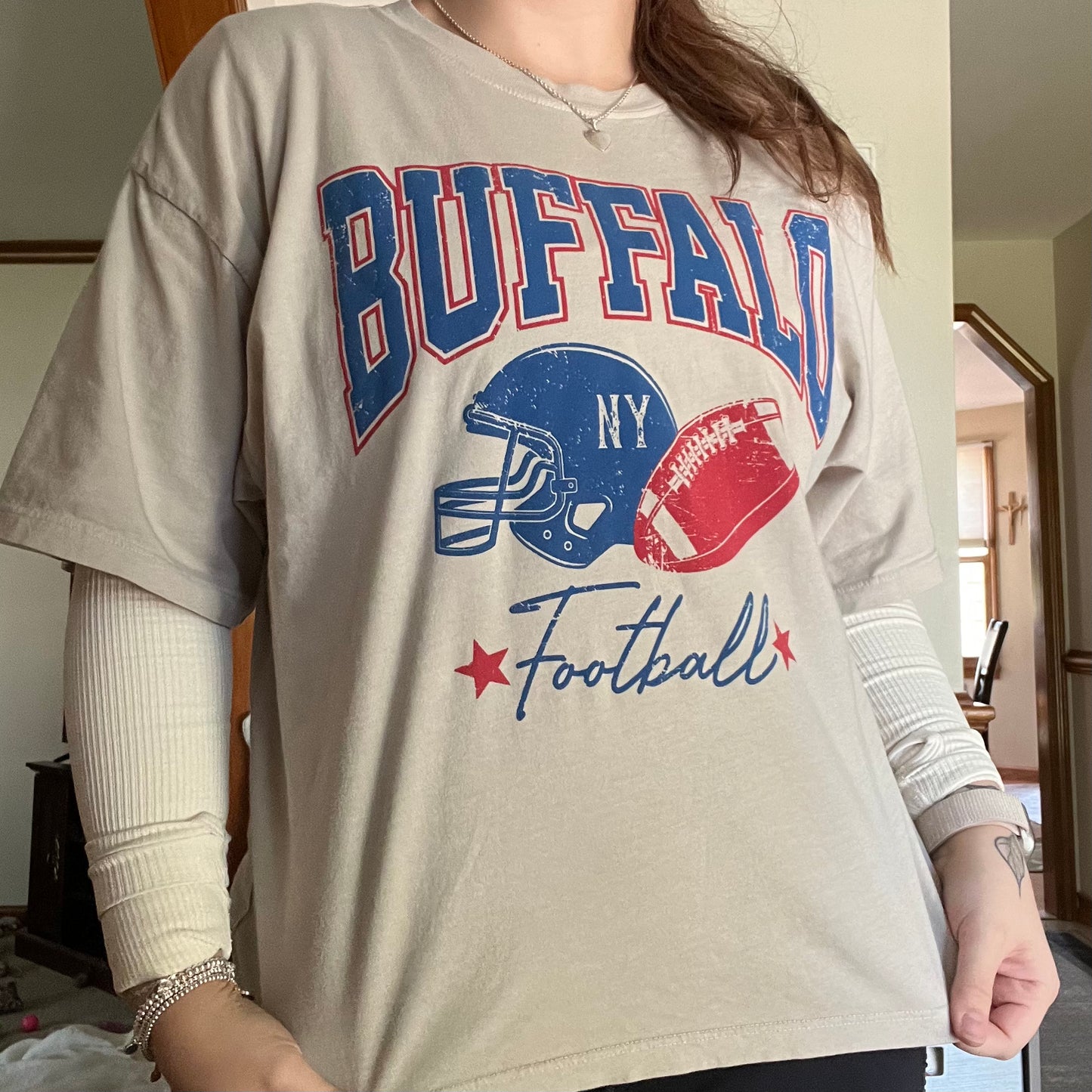 Buffalo Football Graphic Long Crop Tee