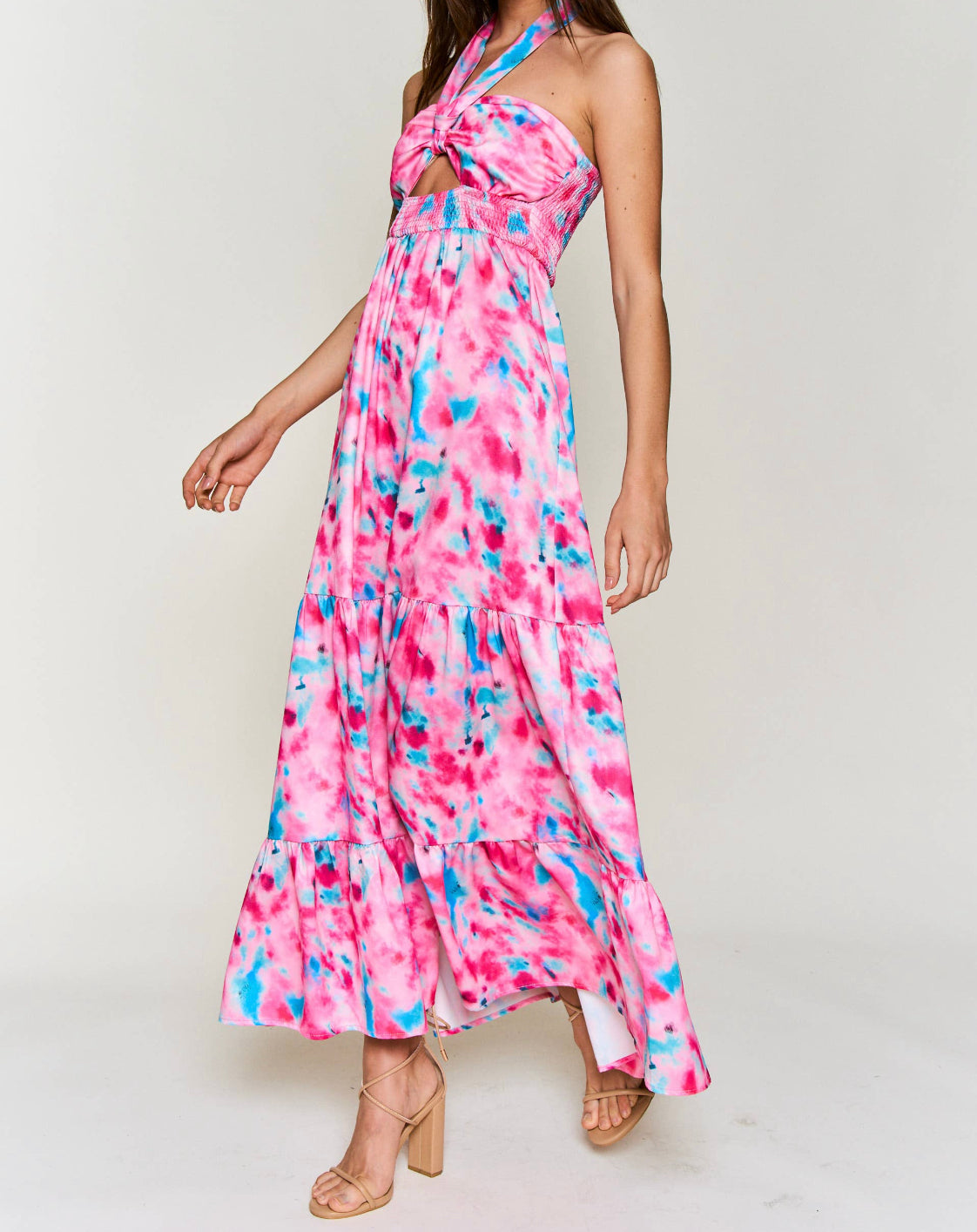 Halter Tie Dye Maxi Dress