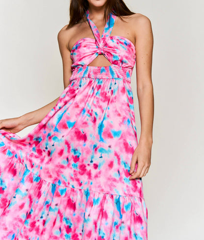 Halter Tie Dye Maxi Dress