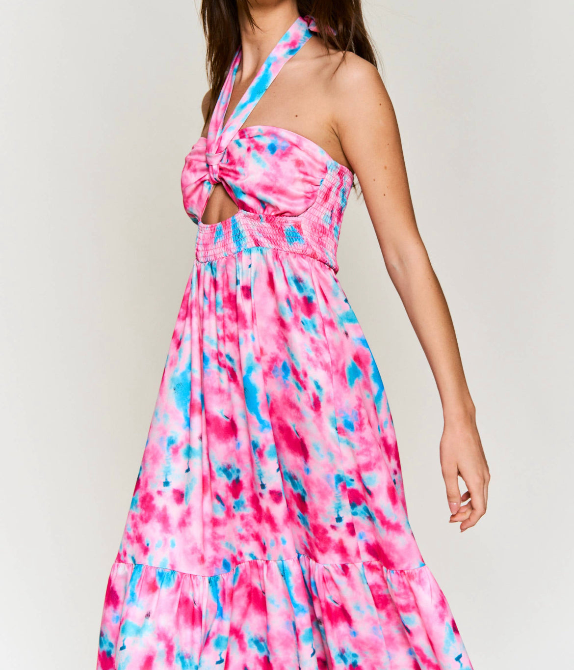 Halter Tie Dye Maxi Dress